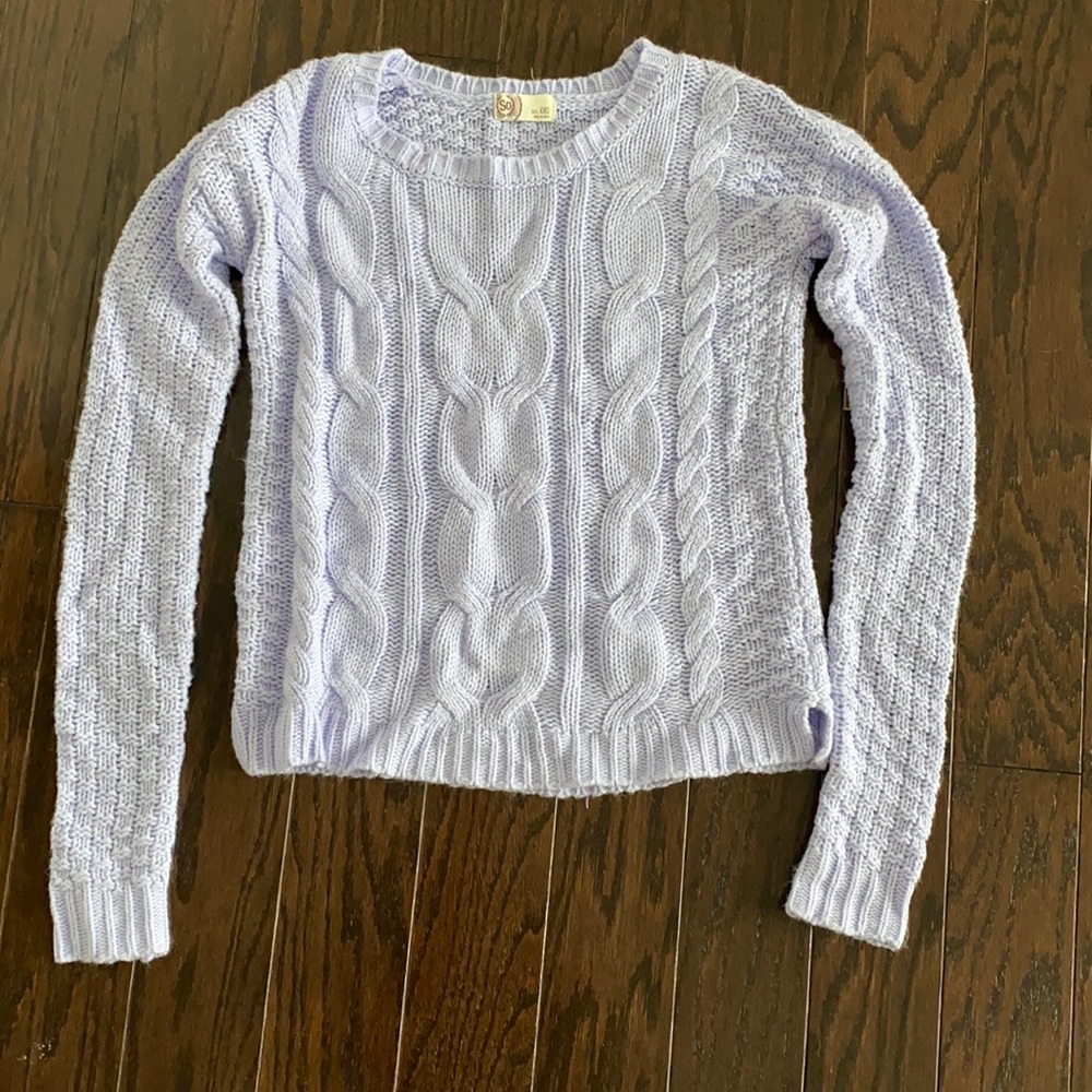 SO size XXS purple long sleeve sweater